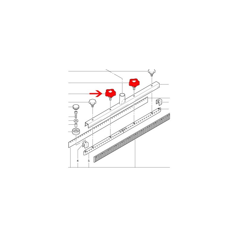 Molette de serrage suceur droit Cleanfix