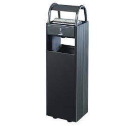 CENDRIER/CORBEILLE ROSSIGNOL METAL 6L/30L-GRIS KOPA à poser ou à fixer